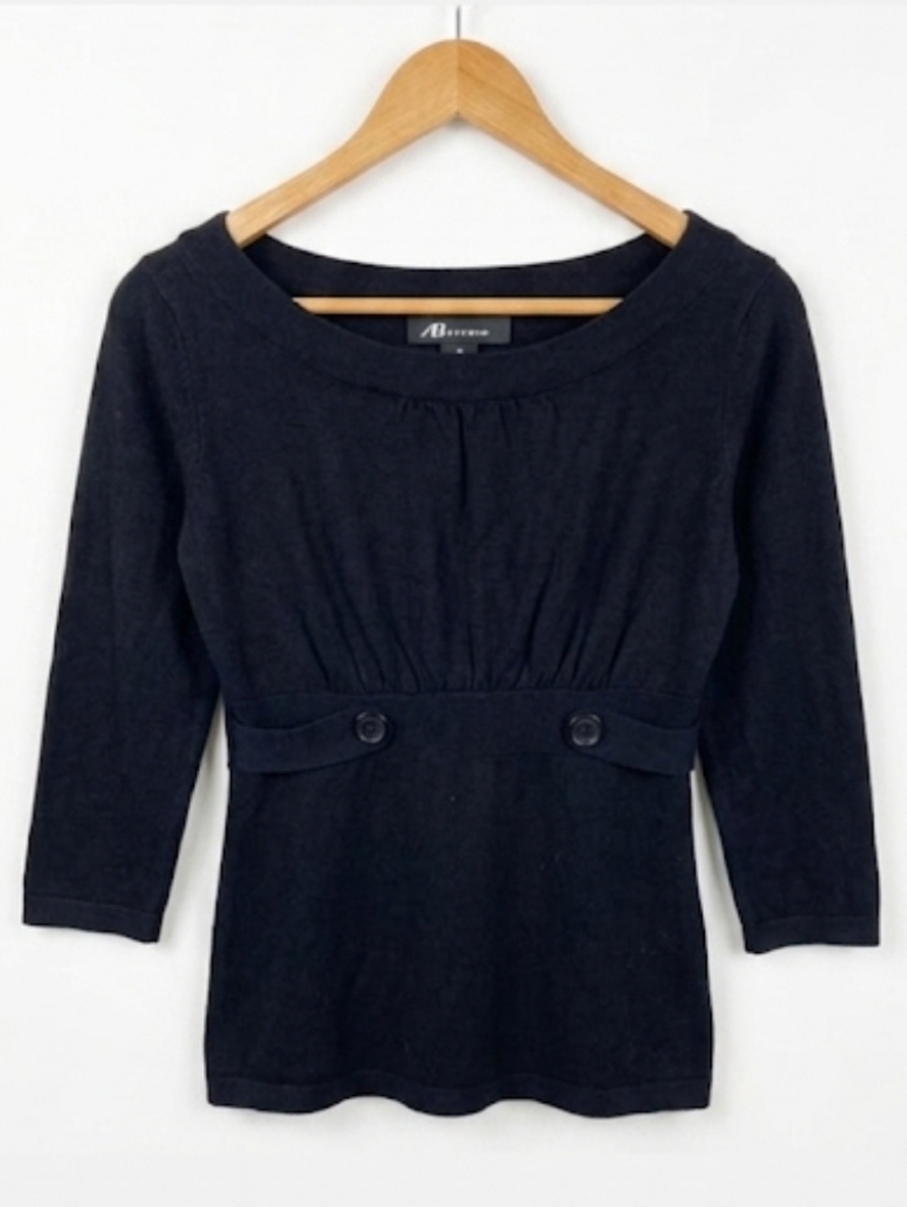AB Stuido Black Sweater Medium Y2K